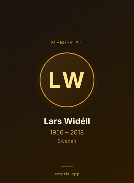 Memorial portrait of Lars Widéll