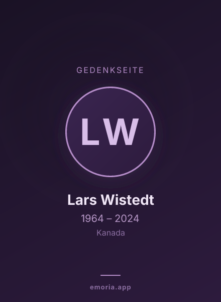Gedenkportrait von Lars Wistedt
