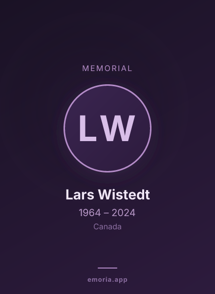 Memorial portrait of Lars Wistedt