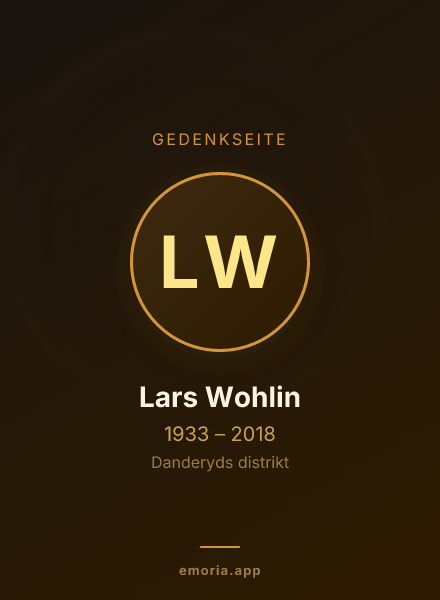 Gedenkportrait von Lars Wohlin