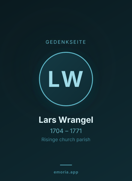 Gedenkportrait von Lars Wrangel