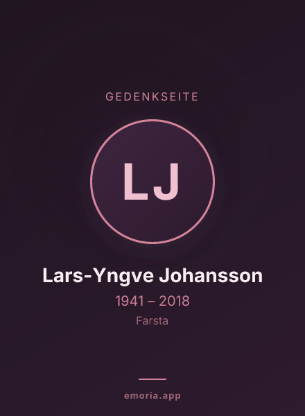 Gedenkportrait von Lars-Yngve Johansson