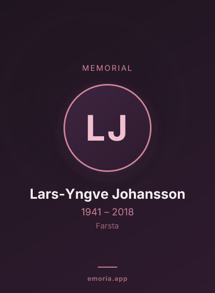 Memorial portrait of Lars-Yngve Johansson