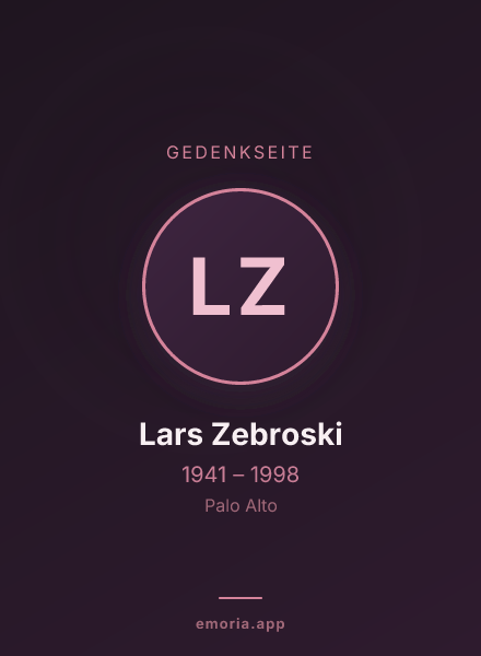 Gedenkportrait von Lars Zebroski