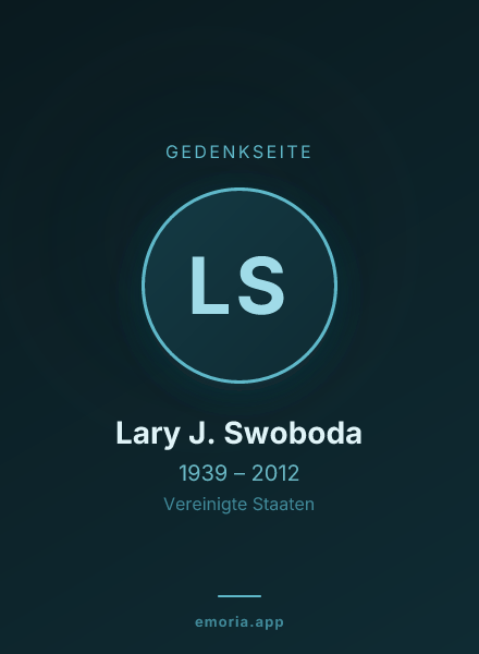 Gedenkportrait von Lary J. Swoboda