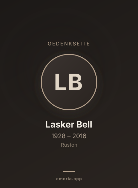Gedenkportrait von Lasker Bell