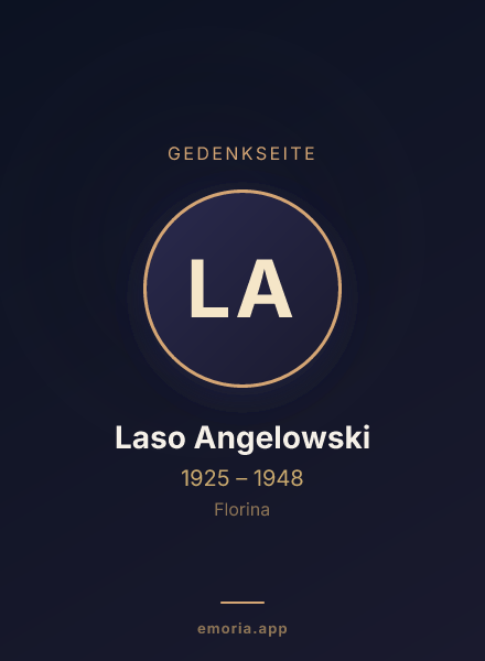 Gedenkportrait von Laso Angelowski