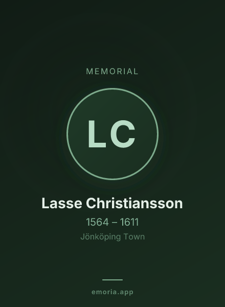 Memorial portrait of Lasse Christiansson