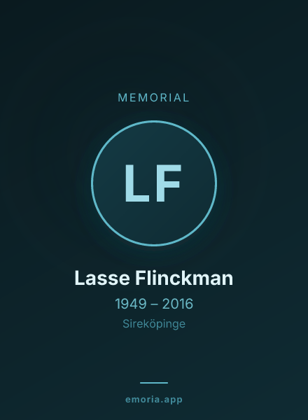 Memorial portrait of Lasse Flinckman