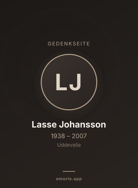 Gedenkportrait von Lasse Johansson