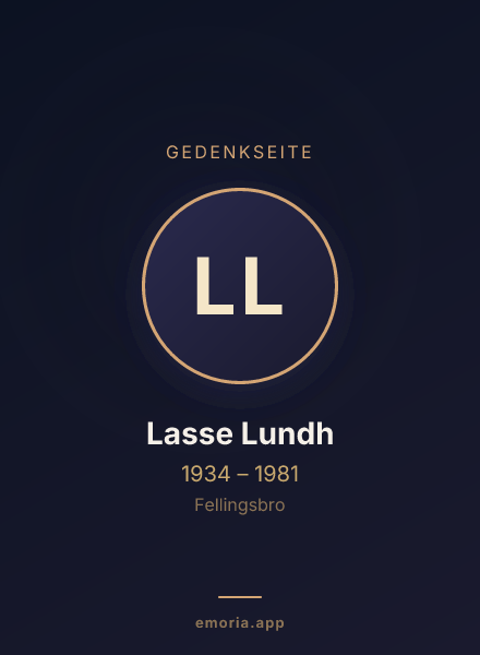 Gedenkportrait von Lasse Lundh