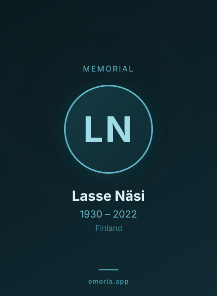 Memorial portrait of Lasse Näsi