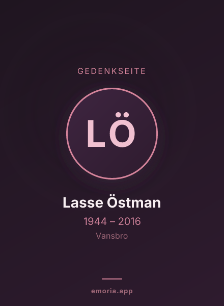 Gedenkportrait von Lasse Östman