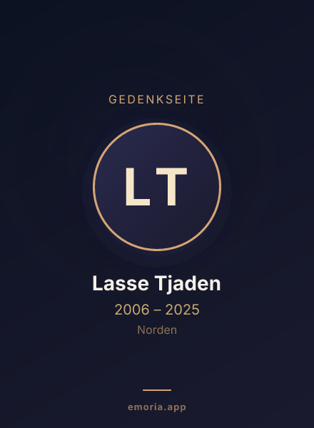Gedenkportrait von Lasse Tjaden