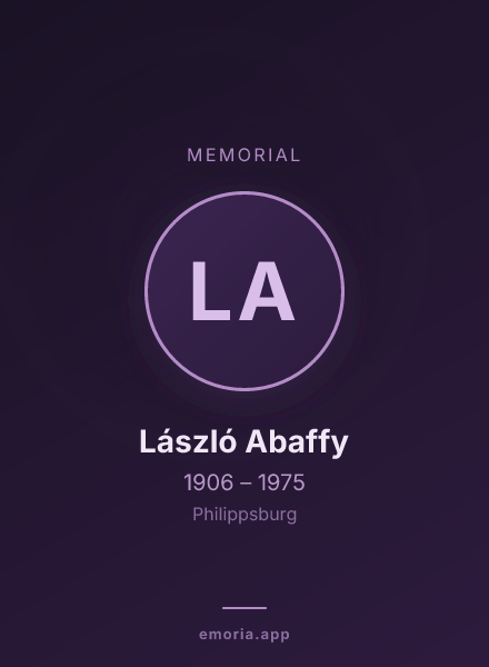 Memorial portrait of László Abaffy