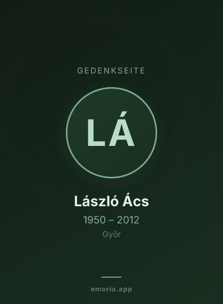 Gedenkportrait von László Ács