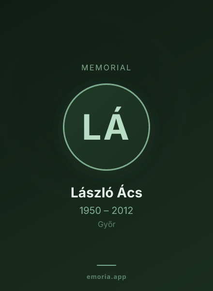 Memorial portrait of László Ács