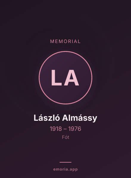 Memorial portrait of László Almássy