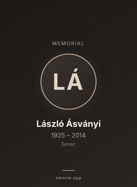 Memorial portrait of László Ásványi