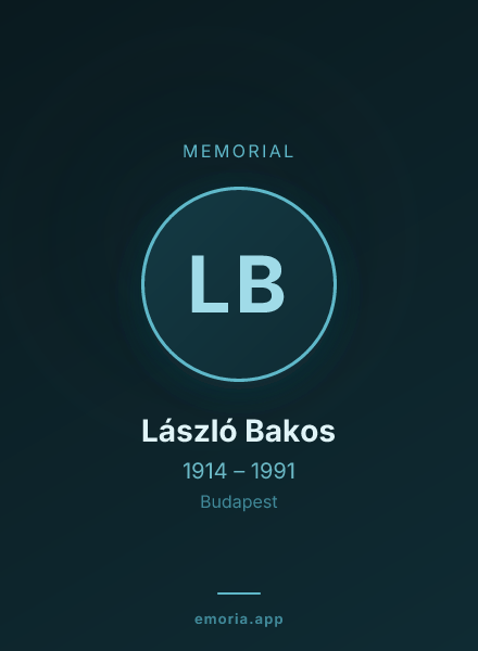 Memorial portrait of László Bakos