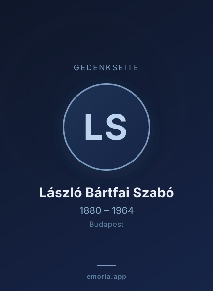 Gedenkportrait von László Bártfai Szabó