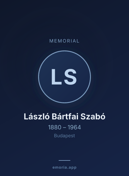 Memorial portrait of László Bártfai Szabó