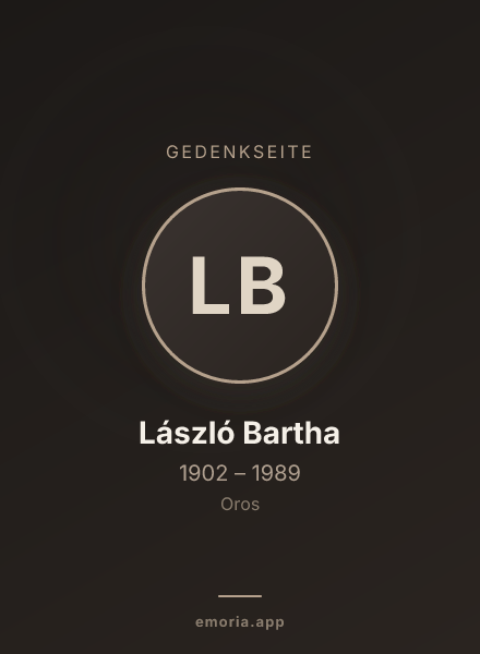 Gedenkportrait von László Bartha