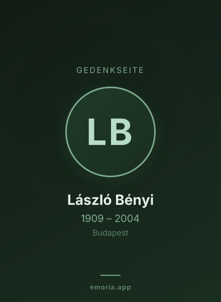 Gedenkportrait von László Bényi