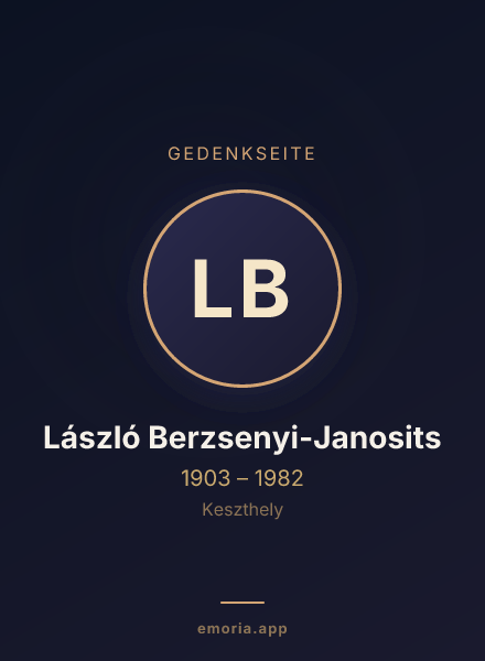 Gedenkportrait von László Berzsenyi-Janosits