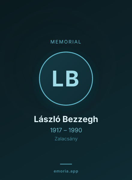 Memorial portrait of László Bezzegh