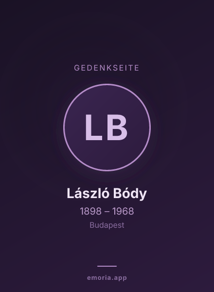 Gedenkportrait von László Bódy
