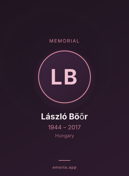 Memorial portrait of László Böőr