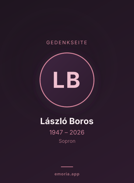 Gedenkportrait von László Boros