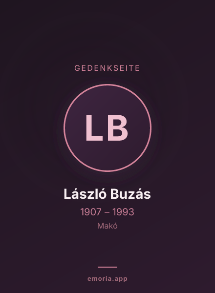 Gedenkportrait von László Buzás