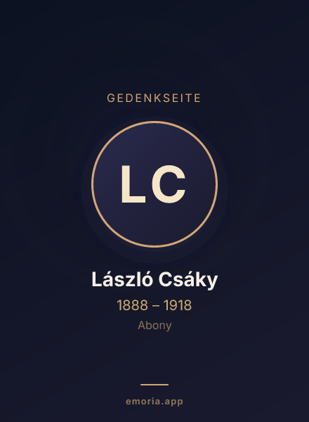 Gedenkportrait von László Csáky
