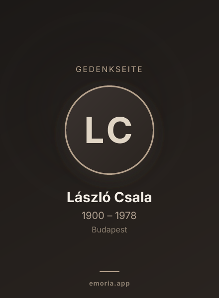Gedenkportrait von László Csala