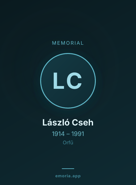 Memorial portrait of László Cseh