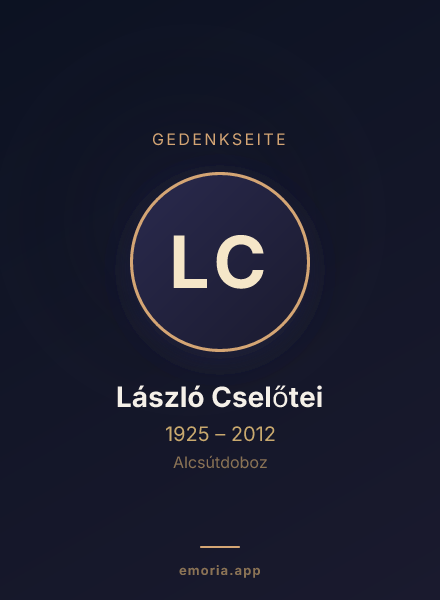Gedenkportrait von László Cselőtei