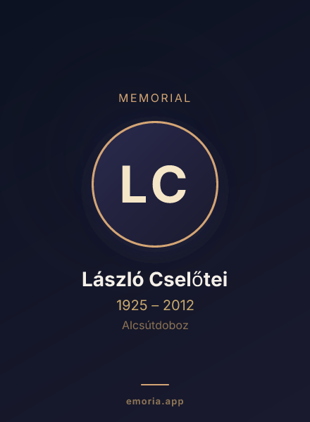 Memorial portrait of László Cselőtei