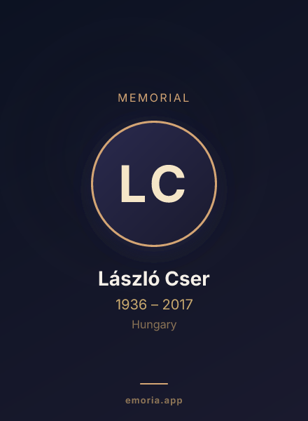 Memorial portrait of László Cser