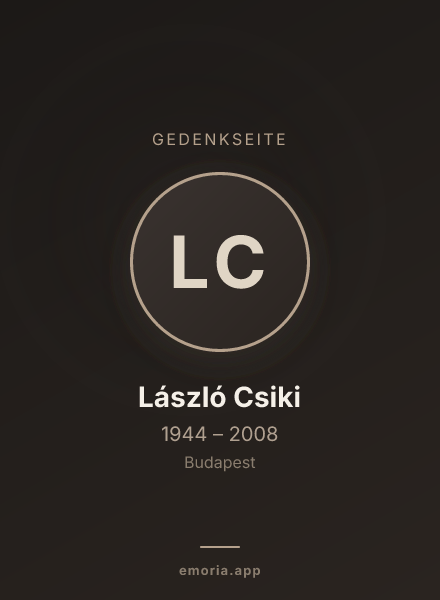 Gedenkportrait von László Csiki