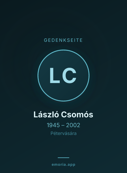 Gedenkportrait von László Csomós