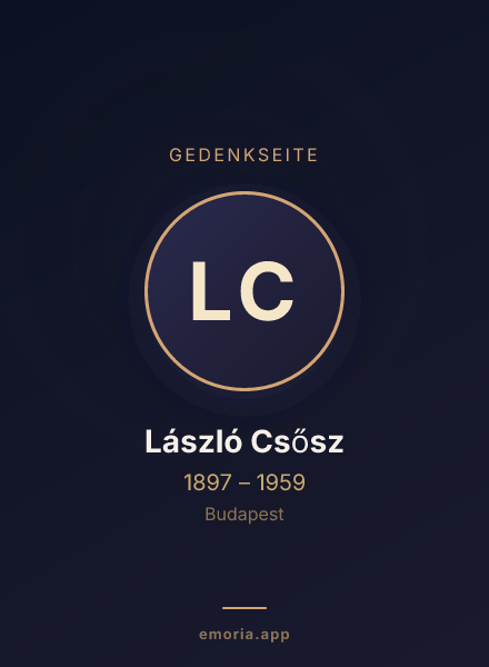 Gedenkportrait von László Csősz