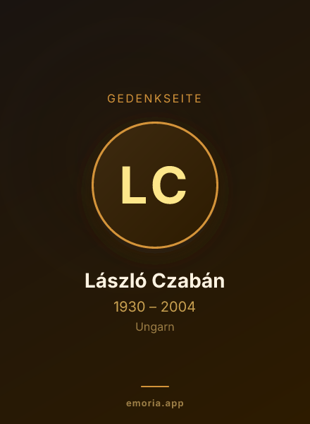 Gedenkportrait von László Czabán