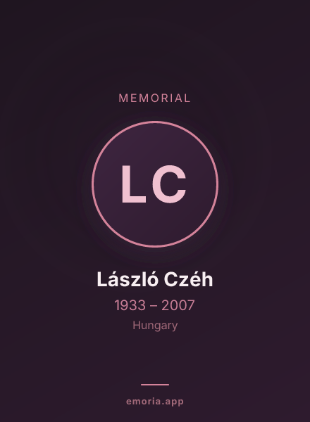 Memorial portrait of László Czéh
