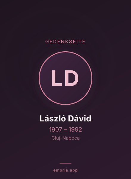 Gedenkportrait von László Dávid