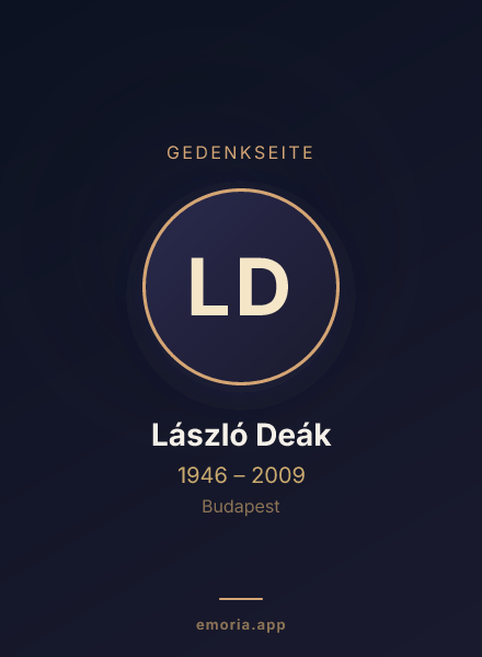 Gedenkportrait von László Deák
