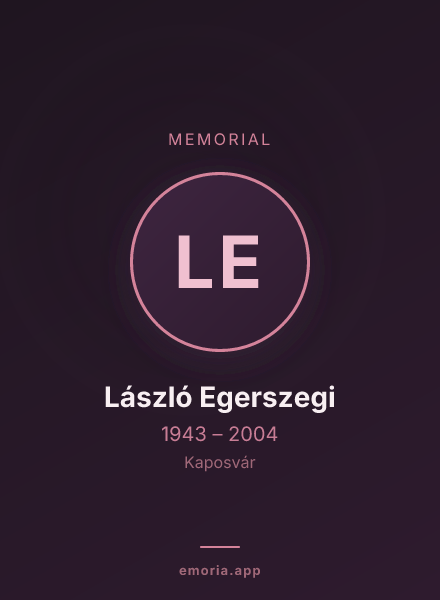 Memorial portrait of László Egerszegi