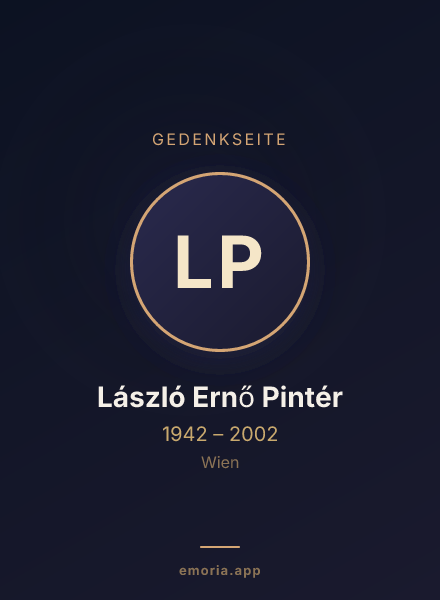 Gedenkportrait von László Ernő Pintér