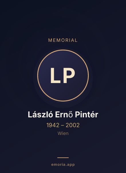Memorial portrait of László Ernő Pintér